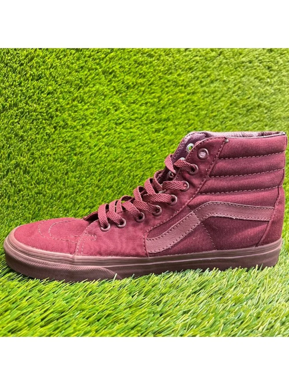 Vans Sk8-Hi Reissue Mens Size 9 Womens 10.5 Maroon Athletic Skate Shoes Sneakers
